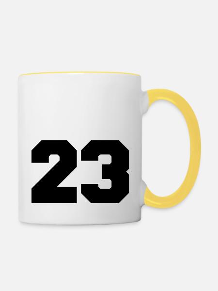23 - Tasse zweifarbig - Weiß/Gelb