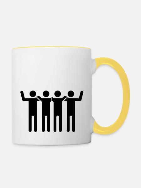 Junggesellenabschied - Tasse zweifarbig - Weiß/Gelb