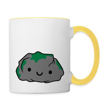 Pierre pierre pierre - Mug contrasté - blanc/jaune - Droite