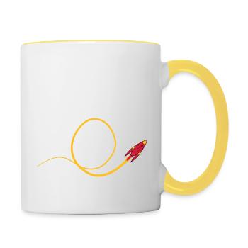 Missile volant Looping - Mug contrasté - blanc/jaune - Droite