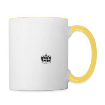 König sein - Tasse zweifarbig - Weiß/Gelb - Rechts