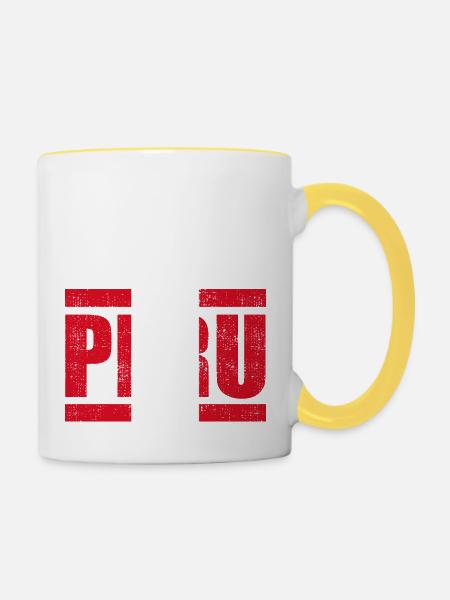 Peru - Tasse zweifarbig - Weiß/Gelb