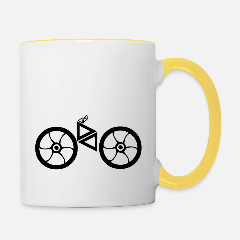 cycling - Contrasting Mug - white/yellow