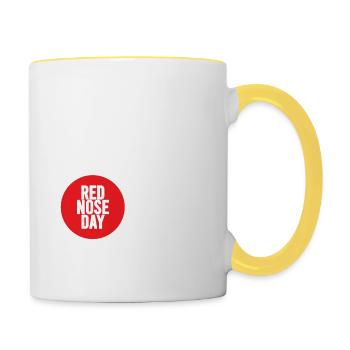RED NOSE DAY - Contrasting Mug - white/yellow - Right