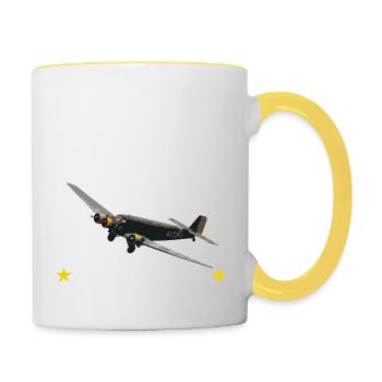 JU 52- Aunt JU - Tasse zweifarbig - Weiß/Gelb - Rechts