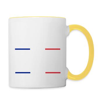 Philippe Poutou Président 2022 - Mug contrasté - blanc/jaune - Droite