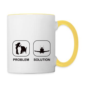 Gymnastics Gymnastics Floor Gymnastics Turnverein Turner - Contrasting Mug - white/yellow - Right