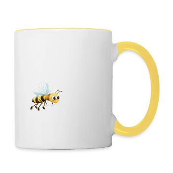 Papa Beekeeper - Tasse zweifarbig - Weiß/Gelb - Rechts
