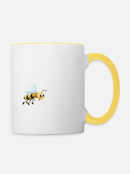 Papa Beekeeper - Tasse zweifarbig - Weiß/Gelb