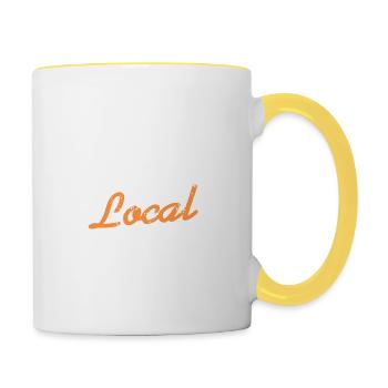 Recette locale vintage T-shirt de cuisine génial - Mug contrasté - blanc/jaune - Droite