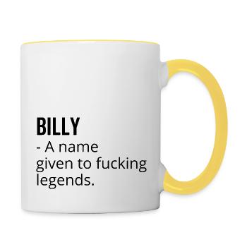 Billy un nom donné à Fucking Legends - Mug contrasté - blanc/jaune - Droite
