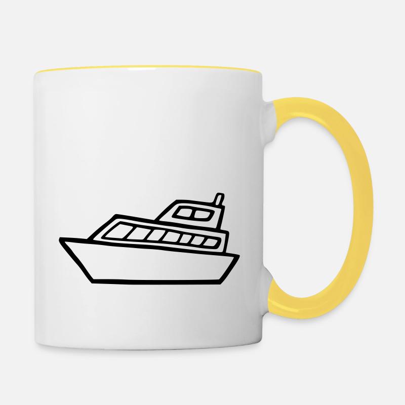 Bateau - Mug contrasté - blanc/jaune