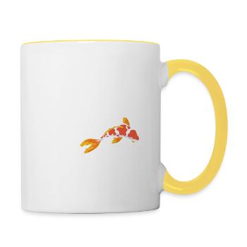 KOI Mama Awesome Vintage Koi Lover T-Shirt - Contrasting Mug - white/yellow - Right