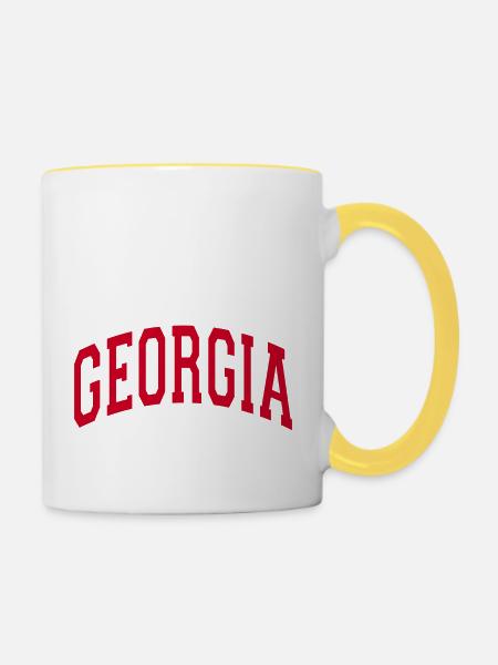 Georgia - Tasse zweifarbig - Weiß/Gelb