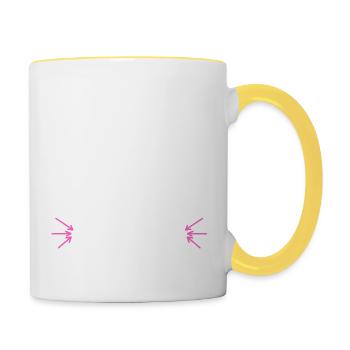madame boulette - Mug contrasté - blanc/jaune - Droite