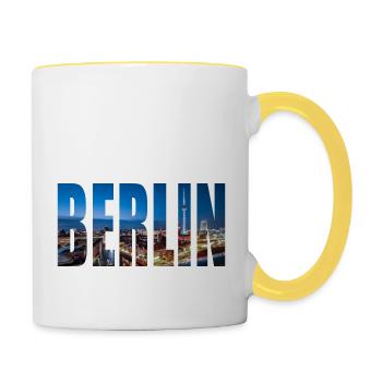 Berlin - Tasse zweifarbig - Weiß/Gelb - Rechts