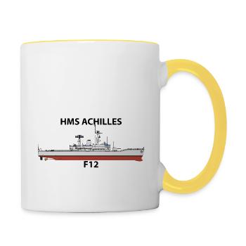 HMS ACHILLES - LEANDER ORIG - Contrasting Mug - white/yellow - Right