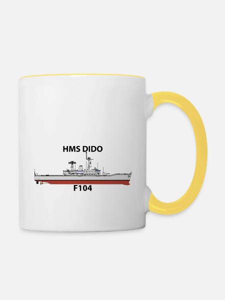 HMS DIDO - LEANDER ORIG - Tasse zweifarbig - Weiß/Gelb