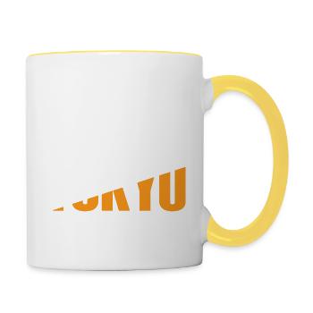 Tokyo Japan - Tasse zweifarbig - Weiß/Gelb - Rechts