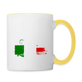 Italien Italienisch Rom Europa Italien Italien Mailand - Tasse zweifarbig - Weiß/Gelb - Rechts
