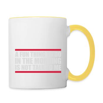 ne me parle pas - Mug contrasté - blanc/jaune - Droite