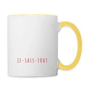 Madame je sais tout - Mug contrasté - blanc/jaune - Droite