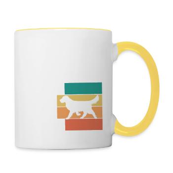 Dog Hund - Tasse zweifarbig - Weiß/Gelb - Rechts