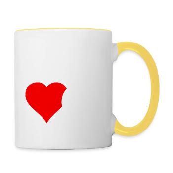 Fußball Soccer - Contrasting Mug - white/yellow - Right