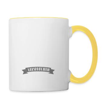 Nur einmal Sondeln Sondelgänger Metalldetektor - Tasse zweifarbig - Weiß/Gelb - Rechts