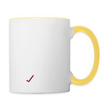 Dancing Dance Music - Tasse zweifarbig - Weiß/Gelb - Rechts