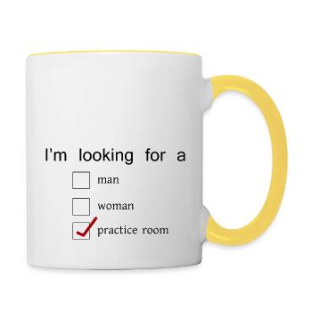 Dancing Dance Music - Contrasting Mug - white/yellow - Right
