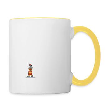 Nordlicht - Tasse zweifarbig - Weiß/Gelb - Rechts