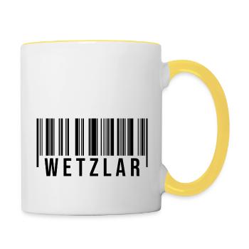 Wetzlar Westerwald - Tasse zweifarbig - Weiß/Gelb - Rechts