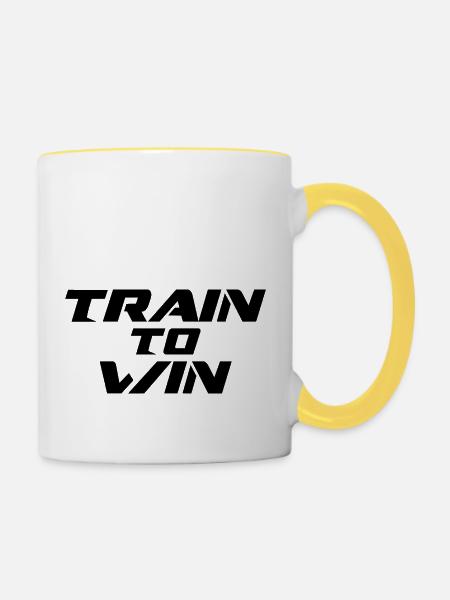 ZÜGE ZUM SIEG - Tasse zweifarbig - Weiß/Gelb