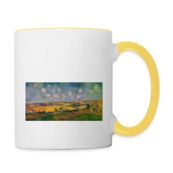The magic of nature in a quiet French countryside - Contrasting Mug - white/yellow - Right