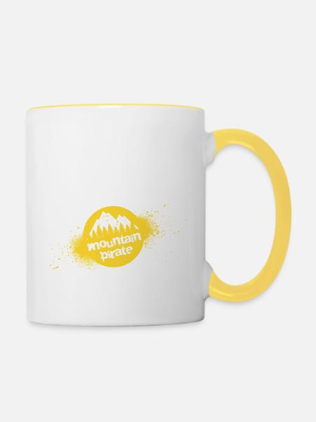 Bergpirat - Tasse zweifarbig - Weiß/Gelb