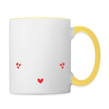 Tonton Veux-tu être Mon Parrain Futur Parrain - Mug contrasté - blanc/jaune - Droite