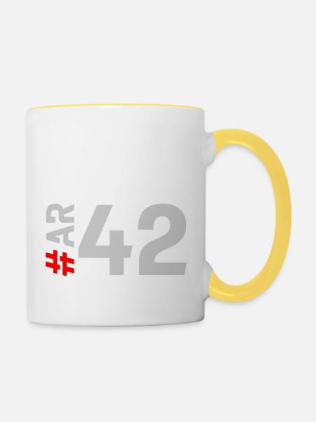 AR42-KARTON - Tasse zweifarbig - Weiß/Gelb