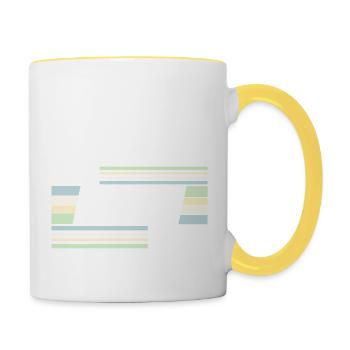 Lustig: Jeder hat das Recht auf meine Meinung Sarkastisch - Tasse zweifarbig - Weiß/Gelb - Rechts