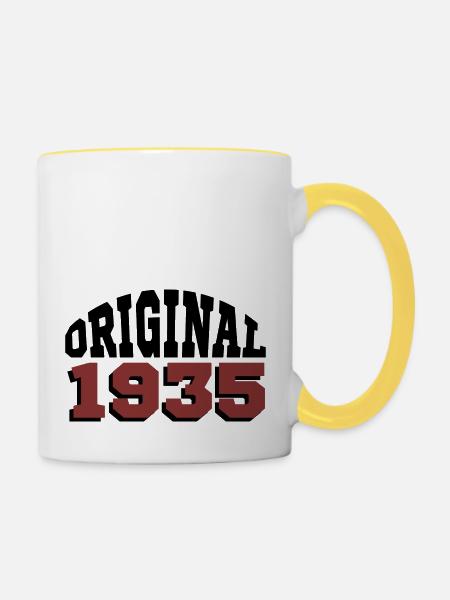 Original 1935 - Tasse zweifarbig - Weiß/Gelb