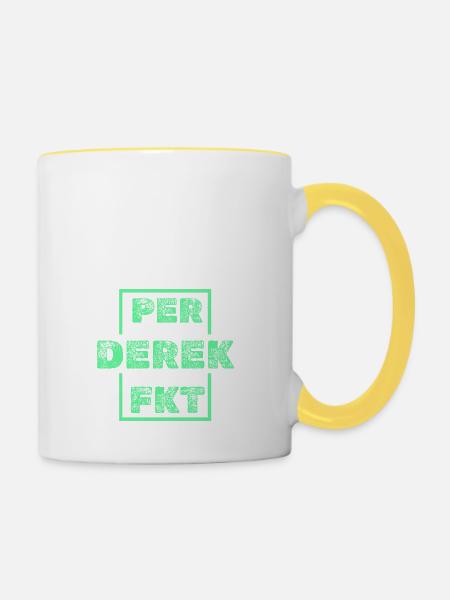 Derek Derek - Tasse zweifarbig - Weiß/Gelb