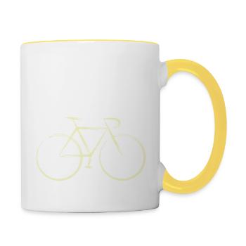 Crème filigrane - Mug contrasté - blanc/jaune - Droite