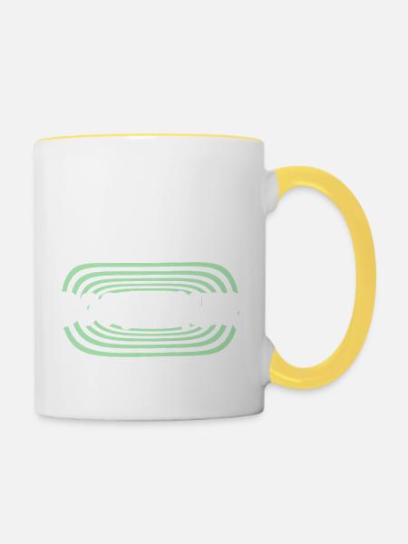 Arbeit Bootsbauer - Tasse zweifarbig - Weiß/Gelb