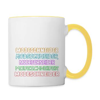 Job Fashion Tailor - Contrasting Mug - white/yellow - Right