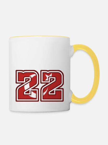Edirne - Tasse zweifarbig - Weiß/Gelb