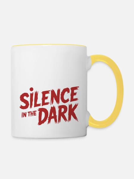 STILLE IM DUNKELN - Tasse zweifarbig - Weiß/Gelb