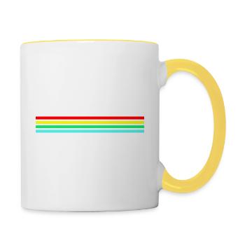 Raider rétro néon compatible - Mug contrasté - blanc/jaune - Droite