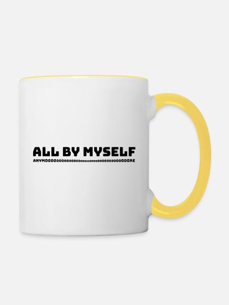 Anymooooooooore - Tasse zweifarbig - Weiß/Gelb