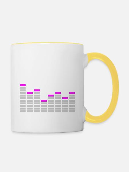 Equalizer / equaliser - Tasse zweifarbig - Weiß/Gelb