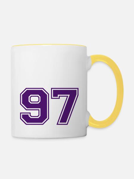 97 - Tasse zweifarbig - Weiß/Gelb